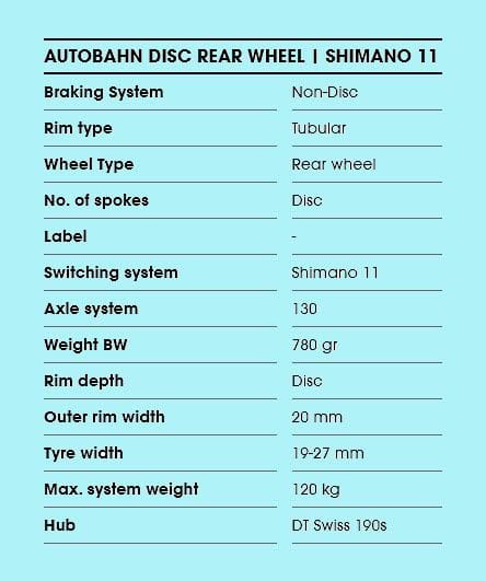 Lightweight Autobahn Rear Disc Wheel (Shimano Freehub)