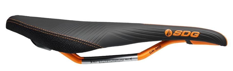SDG Duster Mtn Cro-Mo Performance Saddle Black / Orange