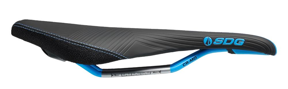SDG Duster Mtn Cro-Mo Performance Saddle Black / Cyan