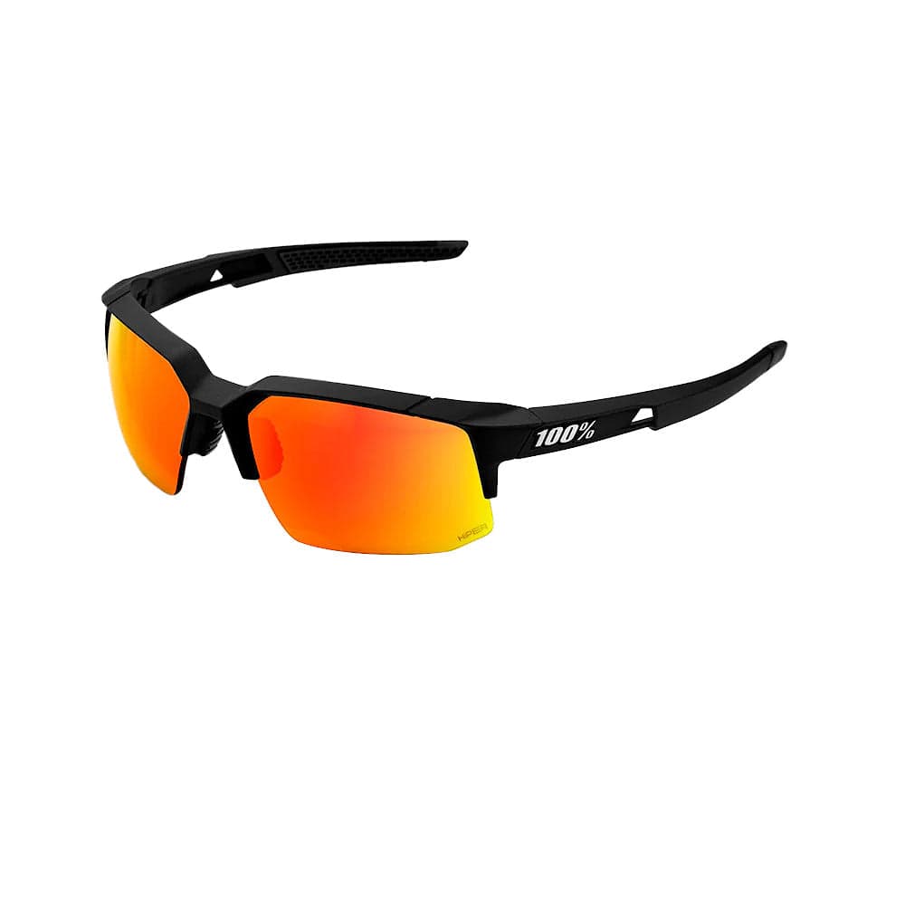 100 Percent Speedcoupe Sunglasses Soft Black/HiPER Red Lens