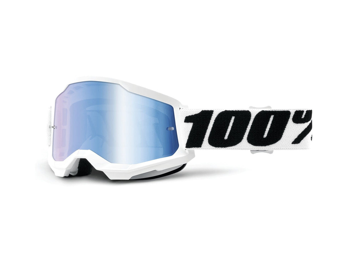 100 Percent Strata 2 Goggle Everest White/Mirror Blue Lens