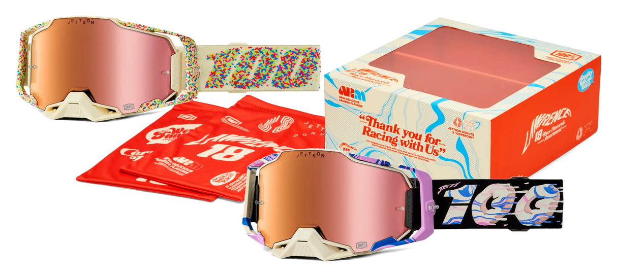 100% Armega Jett Lawrence Donut Ltd Edition Goggles 2-Pack