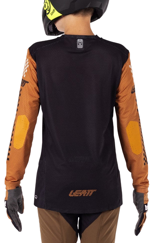 Leatt MTB Gravity 4.0 Junior Jersey Rust BACK FACING MODEL