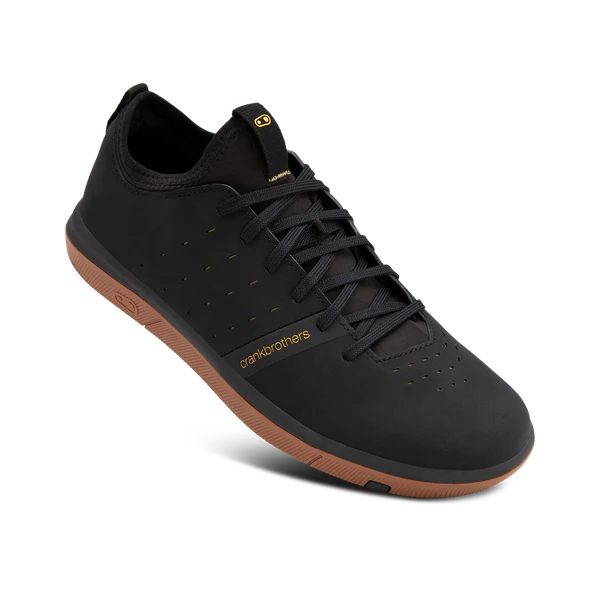 Crank Brothers Shoes Stamp Street Fabio Black/Gold Flat