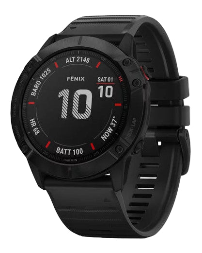 Garmin Fenix 6X Pro GPS/GLONASS ABC Wrist HRM MP3 Black Watch with Black Band