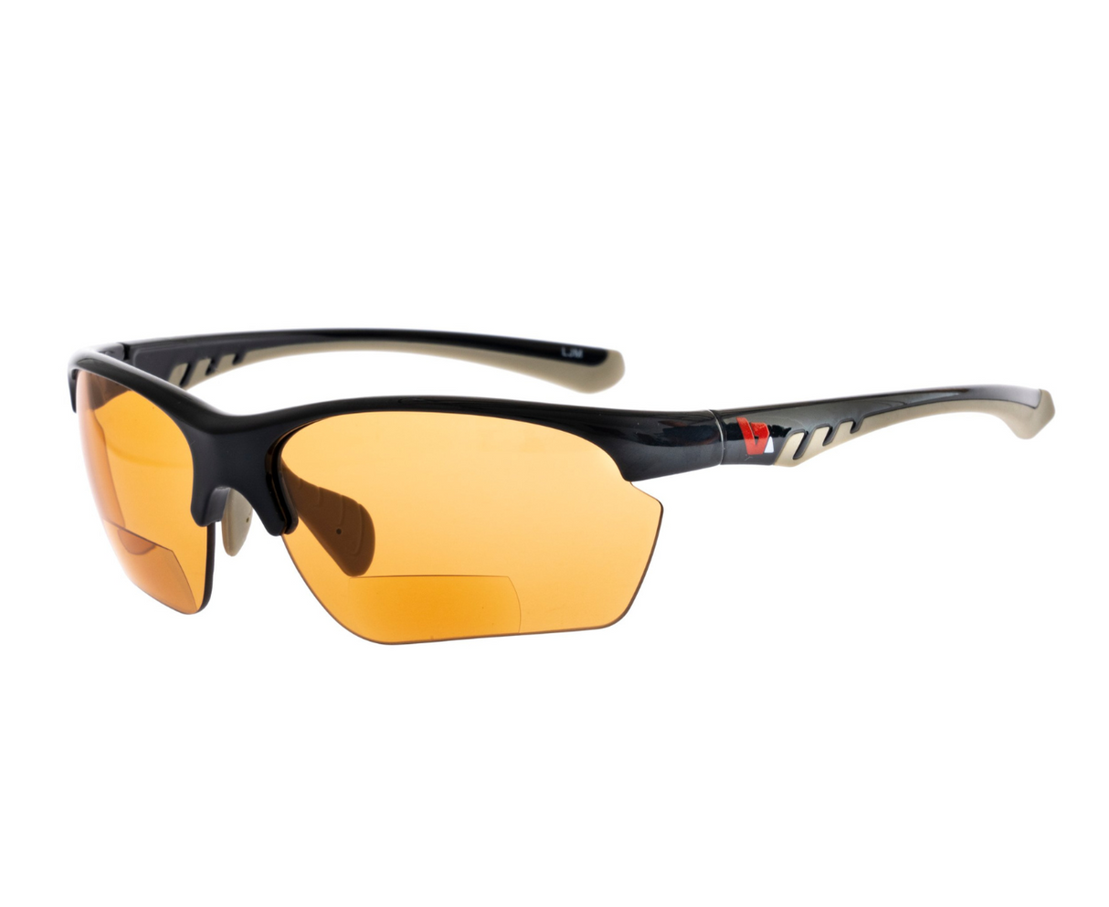 BZ Optics LJM Black HD Photochromic Bifocal Glasses