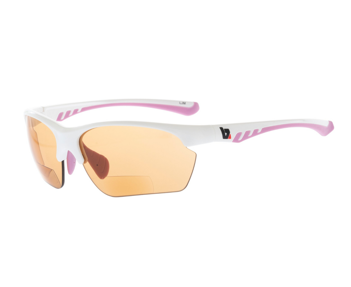 BZ Optics LJM White/Pink HD Photochromic Bifocal Glasses