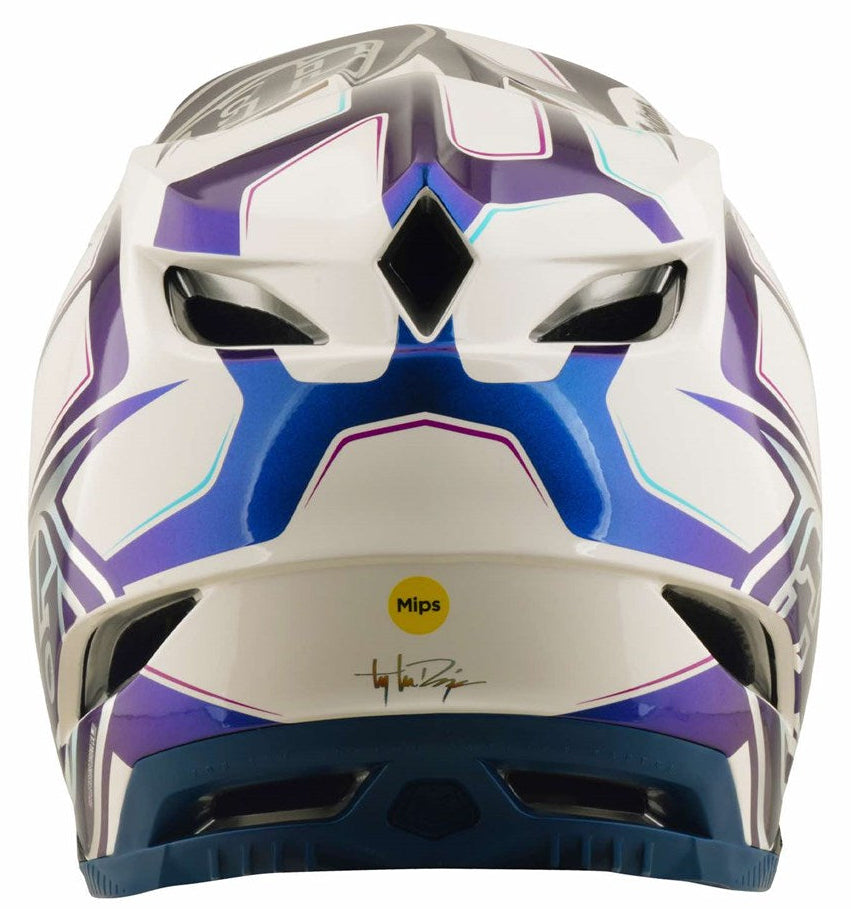 Troy Lee Designs D4 Composite MIPS Helmet Flared White/Indigo