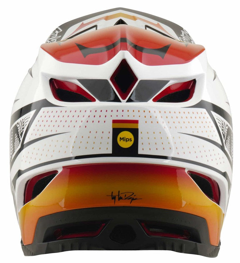 Troy Lee Designs D4 Composite MIPS Helmet Lined Up White