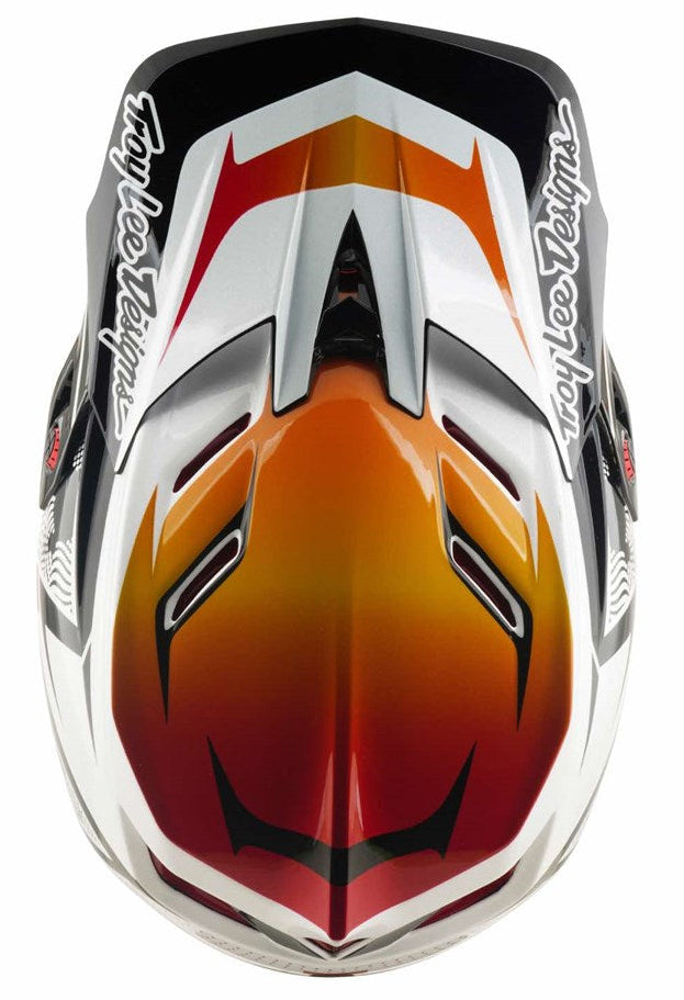 Troy Lee Designs D4 Composite MIPS Helmet Lined Up White