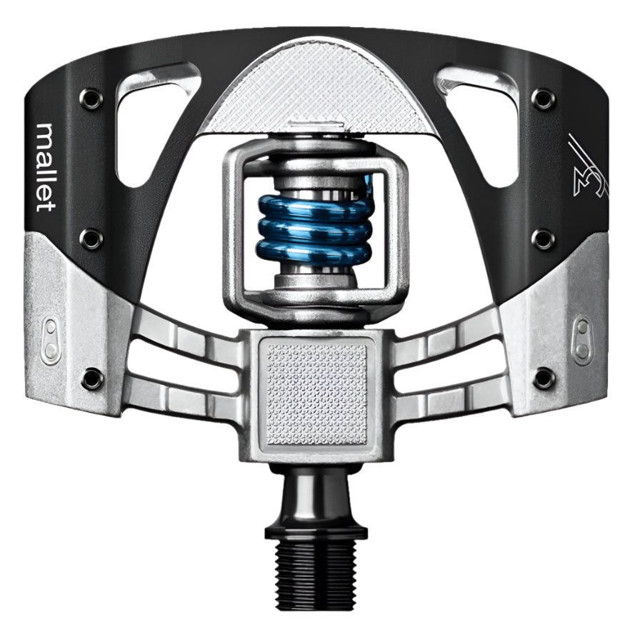 Crank Brothers PEDAL MALLET 3 RAW BLACK LIGHT BLUE SPRING