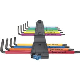 Wera 967/9 TORX XL Multicolour 1 L-Key Set w/Holding Function
