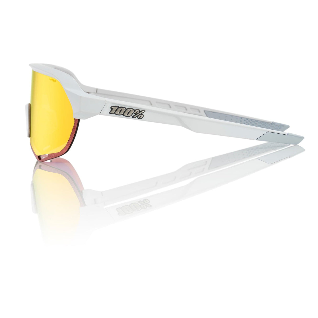 100 Percent Eyewear S2 - Soft Tact Off White - HiPER Red Mirror