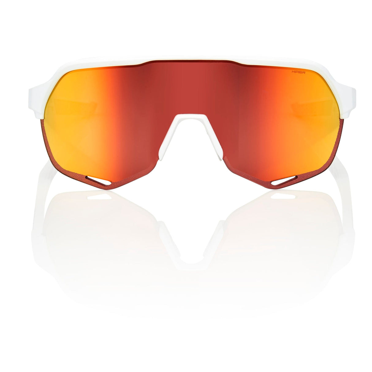 100 Percent Eyewear S2 - Soft Tact Off White - HiPER Red Mirror