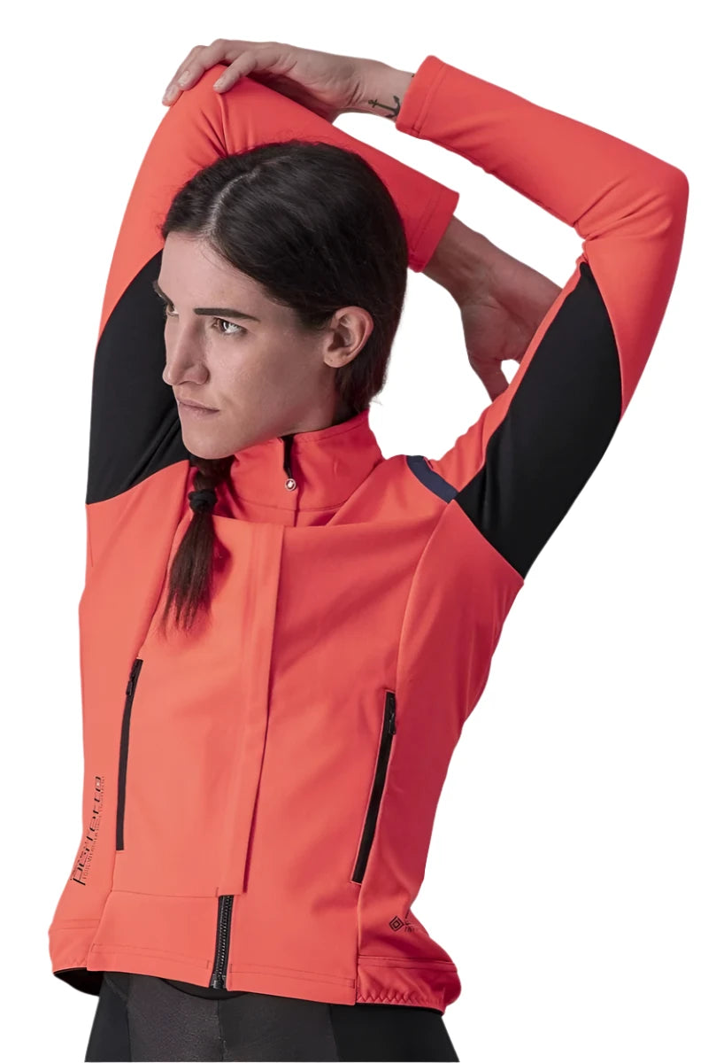 CASTELLI PERFETTO ROS WOMENS LONG SLEEVE BRILLIANT PINK FRONT