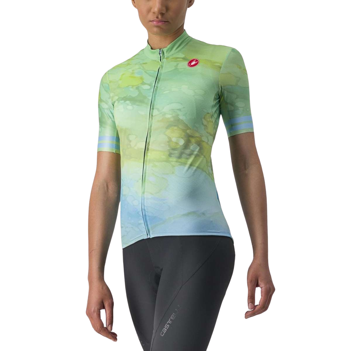 Castelli Marmo Womens Jersey Multicolor Baby Blue