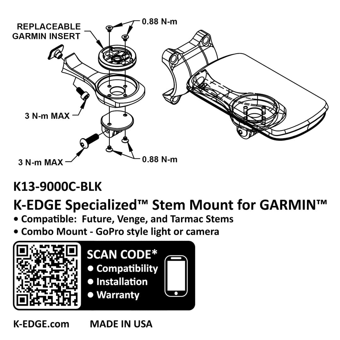 K-Edge Specialized Future Direct Mount For Garmin - Combo
