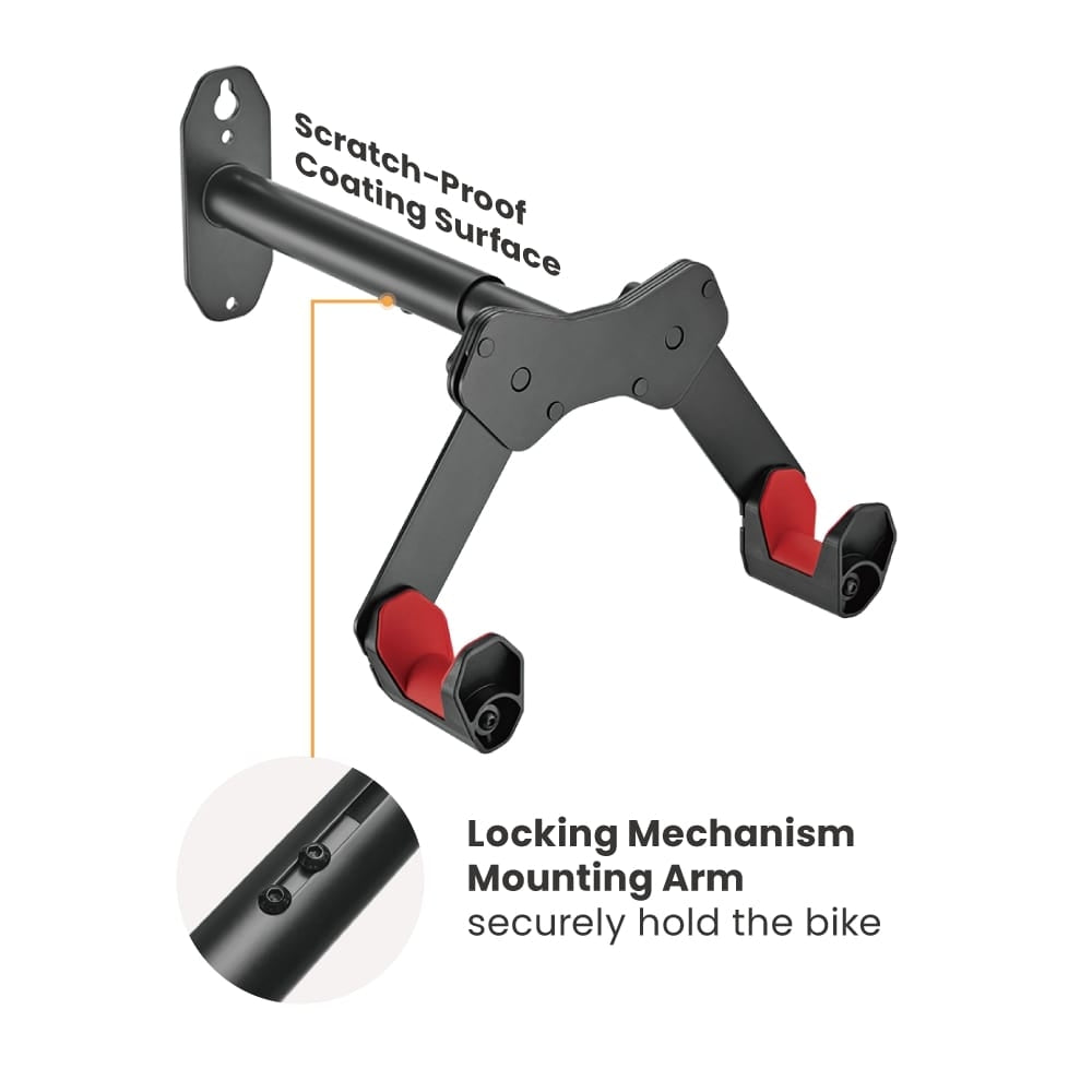 Bike Rakz EZI Hang Wall Bike Storage (Red)