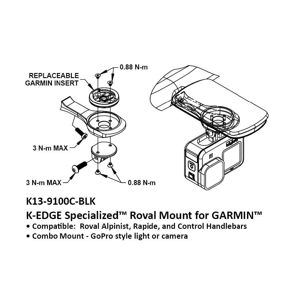 K-Edge Specialized Roval Mount For Garmin - Combo