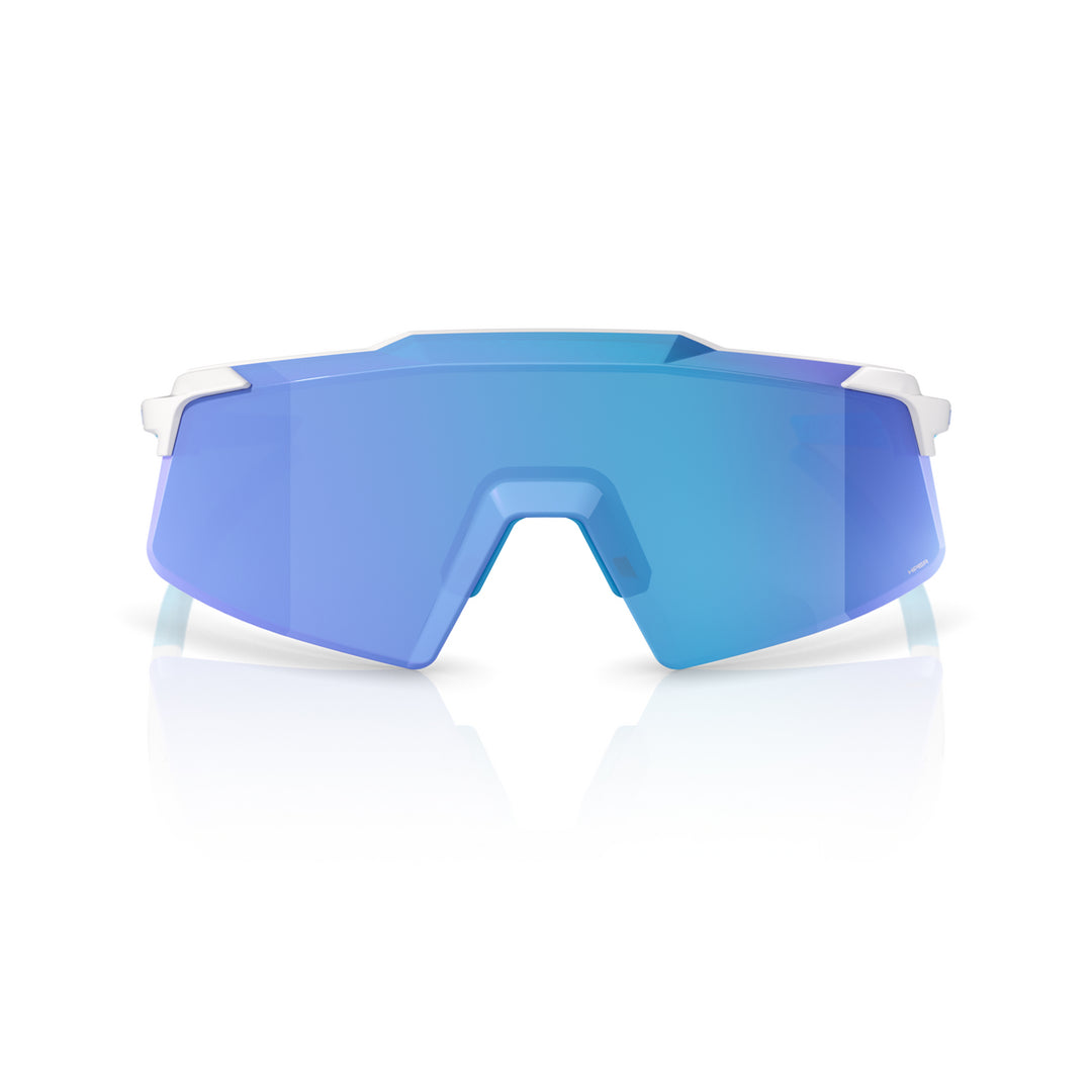 100 Percent Aerocraft Sunglasses - Matte White/HiPER Blue Mirror
