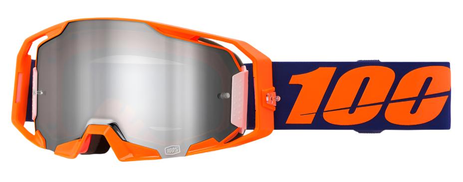 100% ARMATIC Goggle Neon Orange - Mirror Silver Flash