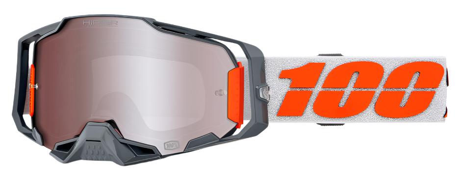 100% ARMEGA HiPER Goggle Silver - Mirror Silver