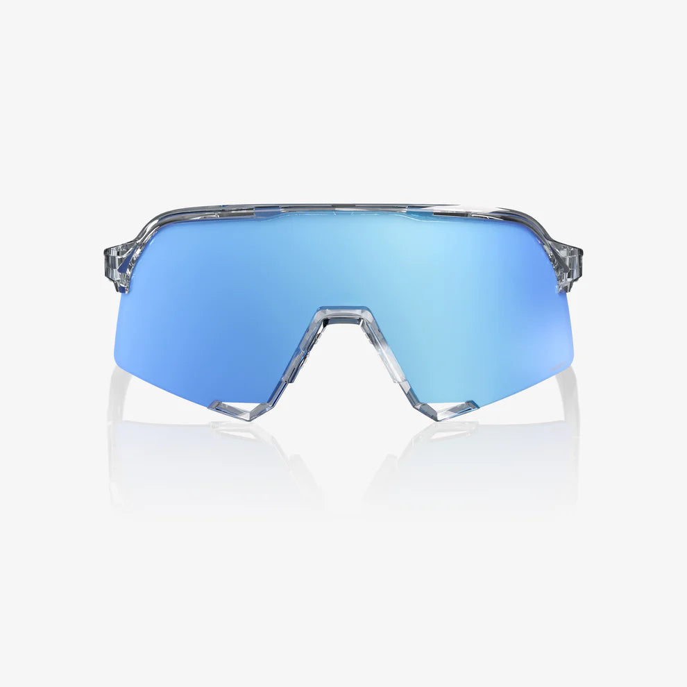 100 Percent S3 - Polished Translucent Clear - HiPER Blue Sunglasses