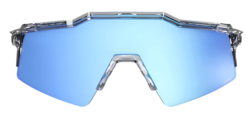 100 Percent Speedcraft SL - Polished Translucent Clear - HiPER Blue