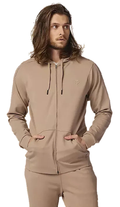Fox Rise Zip Fleece Jacket Mocha FRONT FACING MODEL