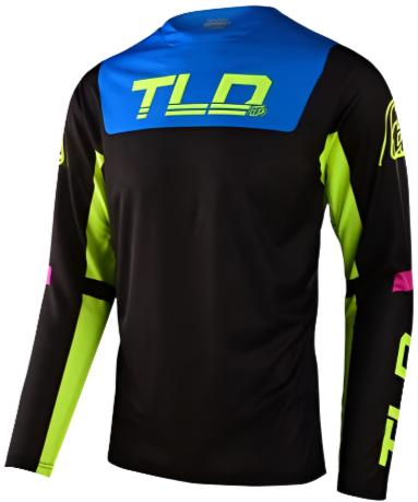 TLD SPRINT JERSEY FRACTURA - BLACK / YELLOW FORNT