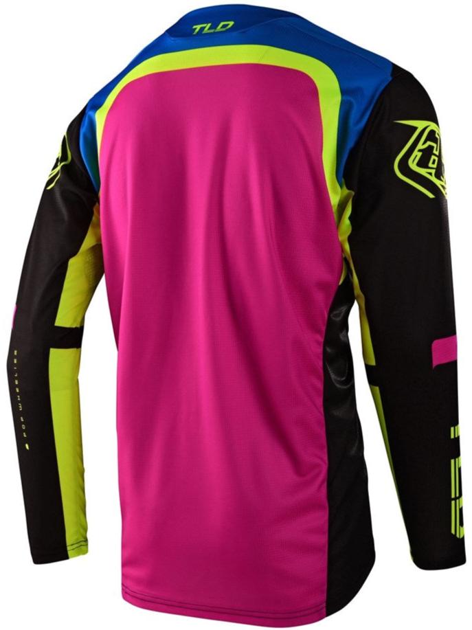 TLD SPRINT JERSEY FRACTURA - BLACK / YELLOW BACK