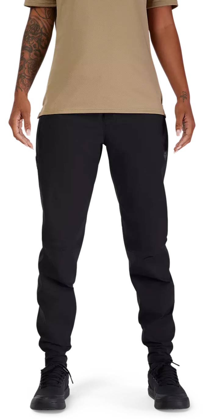 Fox Womens Ranger Pants Black FRONT FACING MODEL