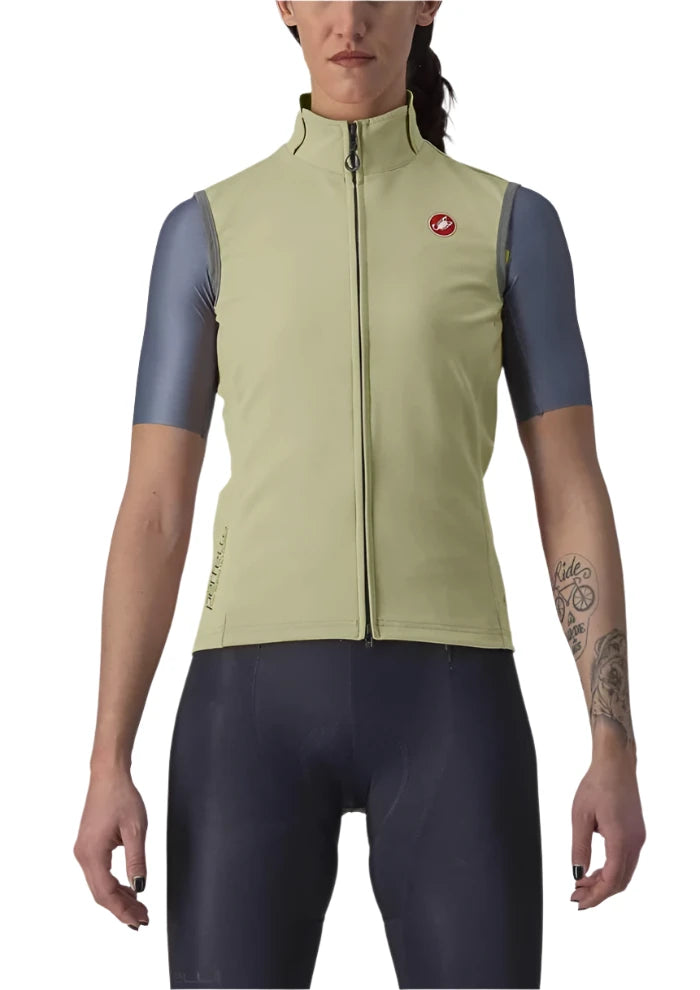 CASTELLI PERFETTO RoS WOMEN VEST GREEN TEA FRONT