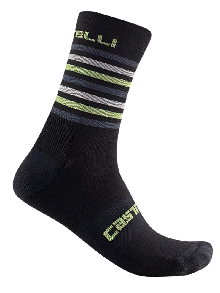 CASTELLI GREGGE 15 SOCKS BLACK/DARK GRAY