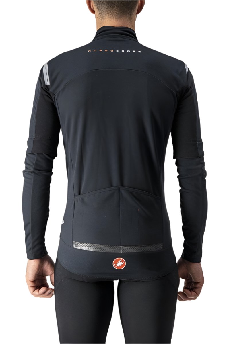 CASTELLI PERFETTO ROS CONVERTIBLE JACKET LIGHT BLACK/SILVER REFLEX BACK
