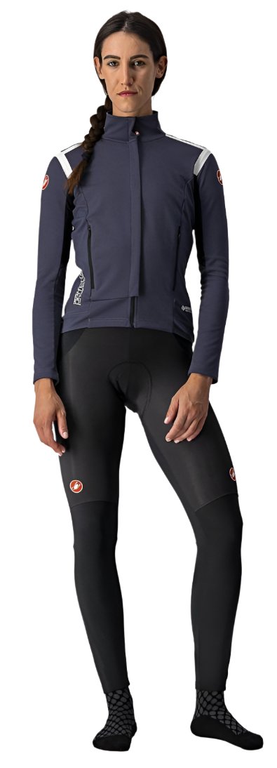 CASTELLI PERFETTO ROS WOMENS LONG SLEEVE DARK STEEL BLUE/SOFT PINK FRONT