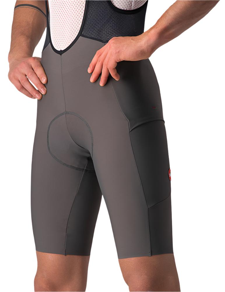 CASTELLI UNLIMITED BIBSHORT FOREST GREY SIDE FRONT