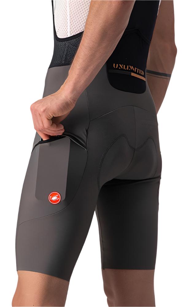 CASTELLI UNLIMITED BIBSHORT FOREST GREY BACK