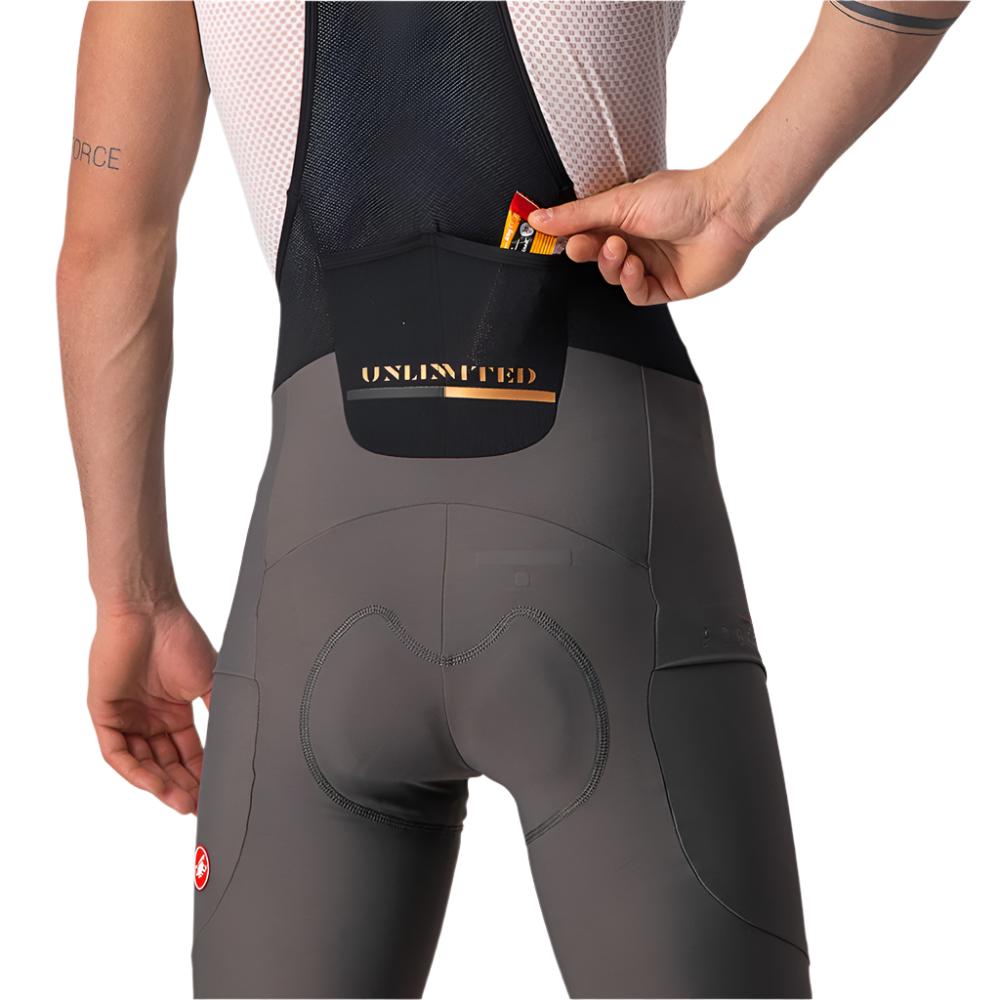 CASTELLI UNLIMITED BIBSHORT FOREST GREY BACK