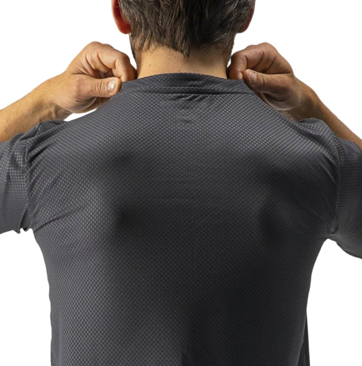 CASTELLI TRAIL TECH TEE DARK GREY/BLACK-ELECTRIC LIME BACK