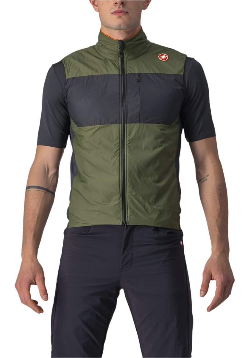 CASTELLI UNLIMITED PUFFY VEST LIGHT MILITARY GREY/DARK GREY FRONT