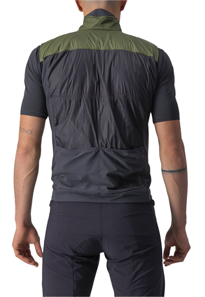 CASTELLI UNLIMITED PUFFY VEST LIGHT MILITARY GREY/DARK GREY- BACK