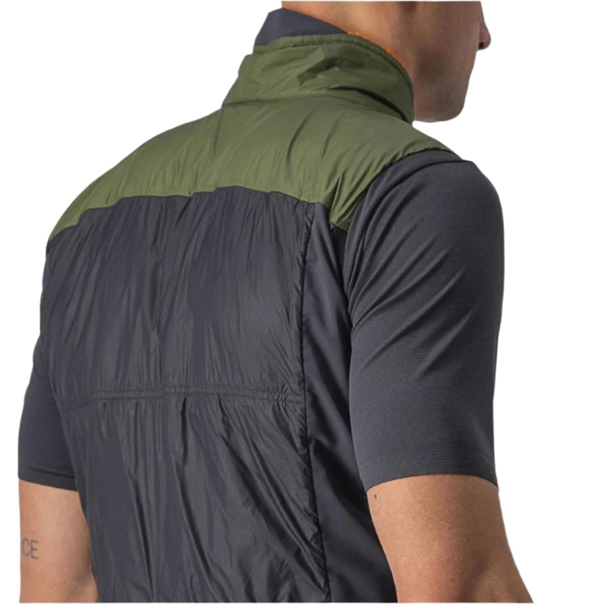 CASTELLI UNLIMITED PUFFY VEST LIGHT MILITARY GREY/DARK GREY- BACK