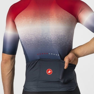 CASTELLI AERO RACE 6.0 JERSEY SAVILE BLUE/PRO RED