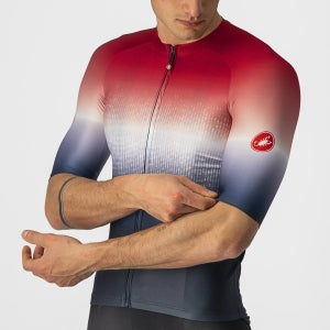 CASTELLI AERO RACE 6.0 JERSEY SAVILE BLUE/PRO RED