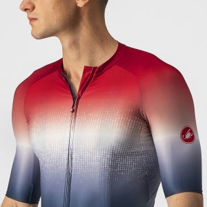 CASTELLI AERO RACE 6.0 JERSEY SAVILE BLUE/PRO RED