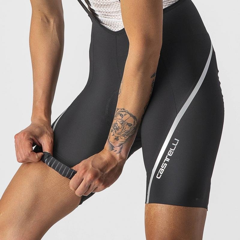 Castelli Velocissima 3 Womens Bib Shorts Black/Silver