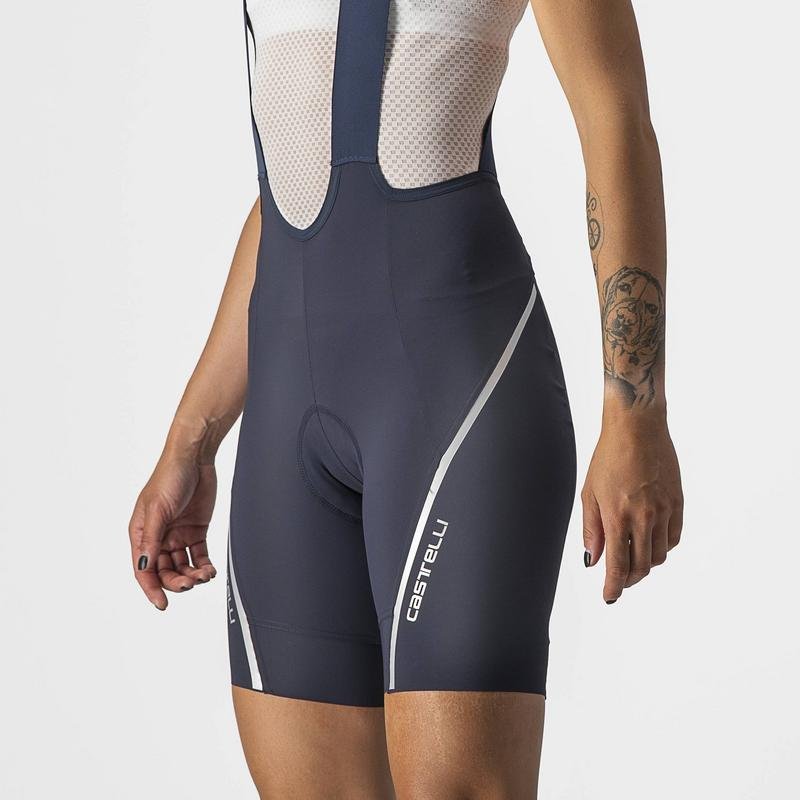 Castelli Velocissima Women's Bib Short Savile Blue/Silver