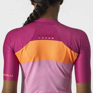CASTELLI AERO PRO JERSEY PINK/CORAL FLASH-MAGENTA