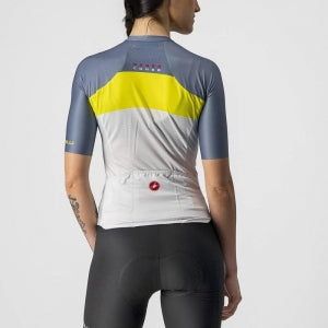 CASTELLI AERO PRO JERSEY SILVER GREY/SULPHUR-LIGHT STEEL